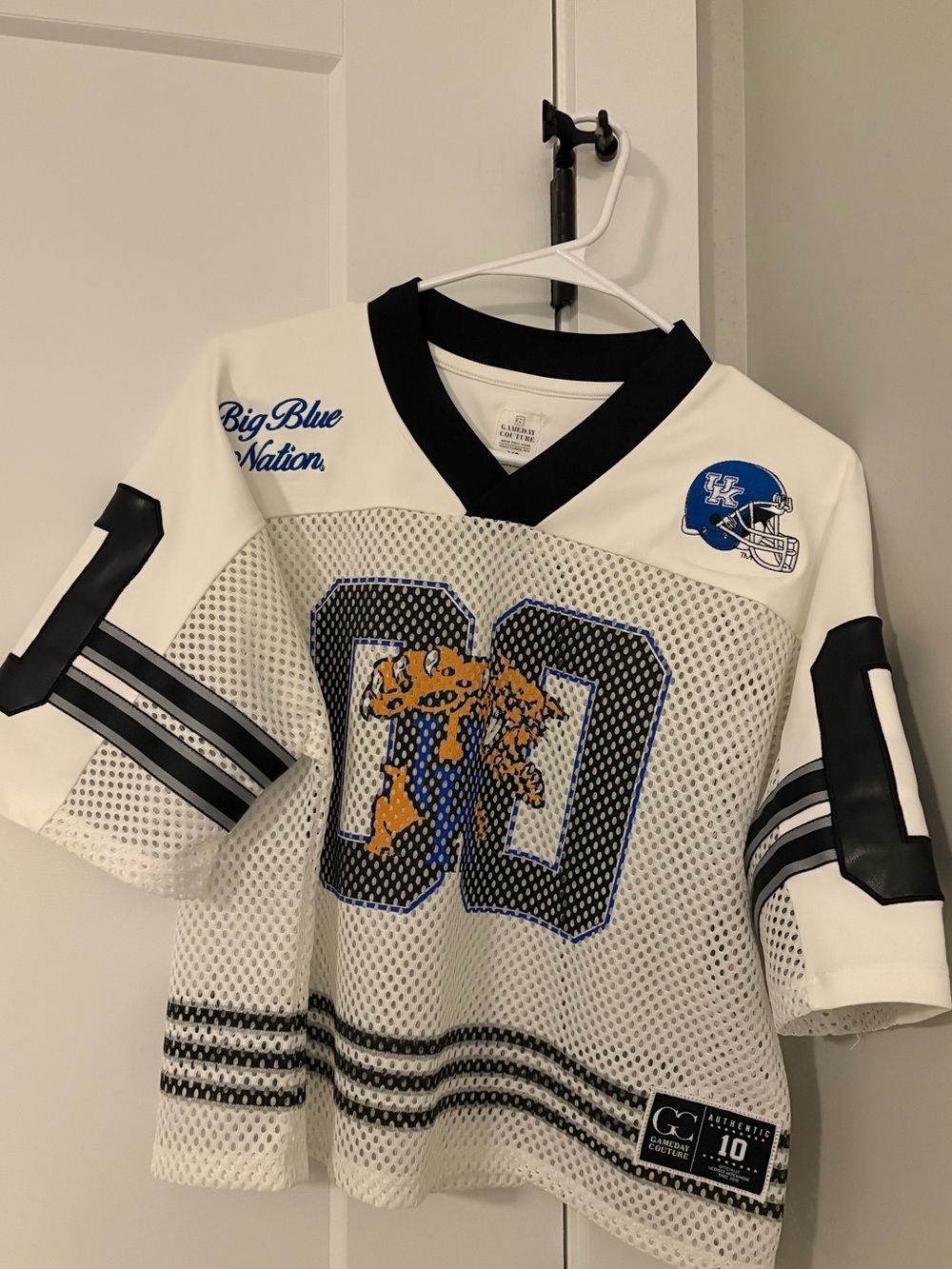Kentucky Wildcats White & Black Trailblazer Mesh Crop Jersey